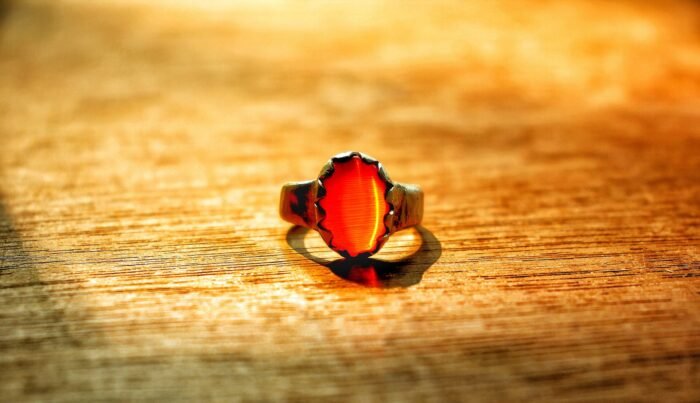 Aqeeq Silver Ring